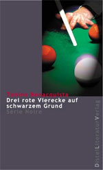 Benacquista: Drei rote Vierecke auf schwarzem Grund